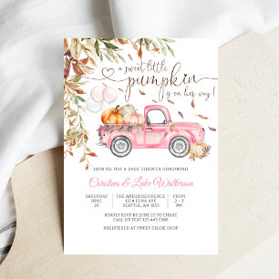 Kürbis-LKW-Mädchen-Baby-Shower-Einladung Einladung