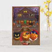 KÜRBIS-MASKERADE KARTE (Gelbe Blume)