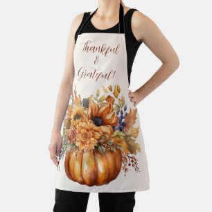Kürbis mit Blumen-Thanksgiving- Schürze