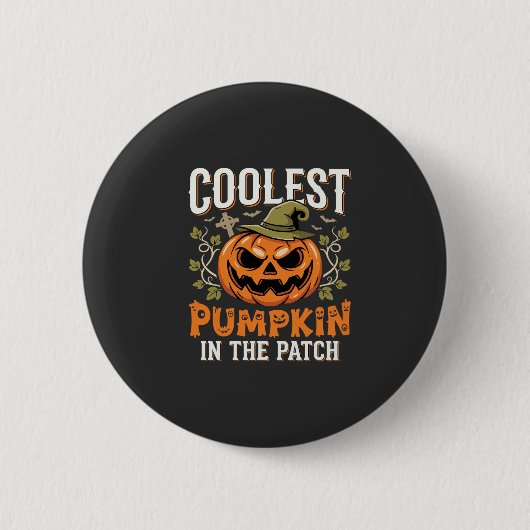 Kürbis mit dem coolsten Halloween-Design auf dem F Button (Vorderseite)