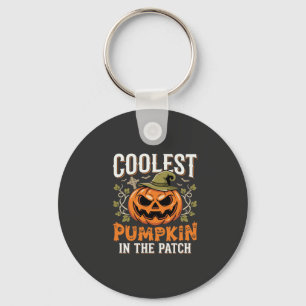 Kürbis mit dem coolsten Halloween-Design auf dem F Schlüsselanhänger