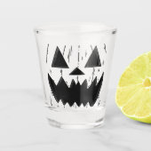 Kürbis mit Gesicht Schnapsglas (Vorderseite)