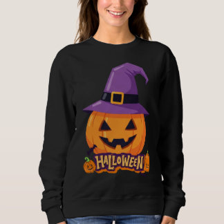 Kürbis mit Hexenhut – Süßer Halloween-Jack O’Lan Sweatshirt
