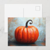 Kürbis mit Kürbisgeflecht Postkarte (Vorne/Hinten)