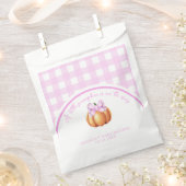 Kürbis mit rosa Bug in Käfig Babydusche Geschenktütchen (Ausgeschnitten)