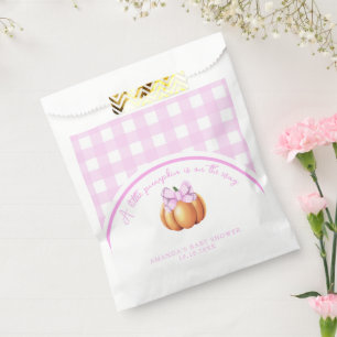 Kürbis mit rosa Bug in Käfig Babydusche Geschenktütchen