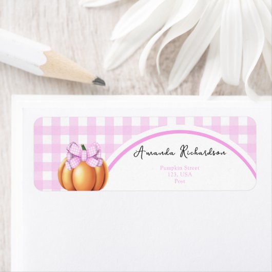 Kürbis mit rosa Schleife und Käfigbogen (Insitu)