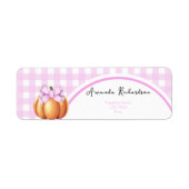 Kürbis mit rosa Schleife und Käfigbogen (Vorne)
