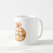 Kürbis mit Schleife Kaffeetasse (VorderseiteRechts)