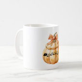 Kürbis mit Schleife Kaffeetasse (Vorderseite Links)