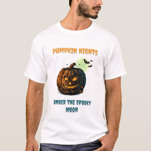 Kürbis mit Vollmond und Halloween T-Shirt