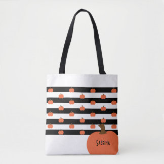 Kürbis mit weißen und schwarzen Streifen - Persona Tasche