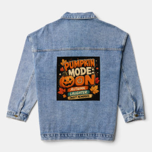 Kürbis-Modus: AN T-Shirt   Lustiges Halloween-T-Sh Jeansjacke