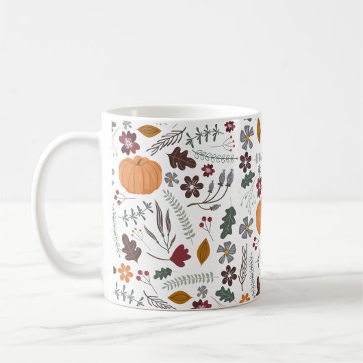 Kürbis-Muster Kaffeetasse (Links)