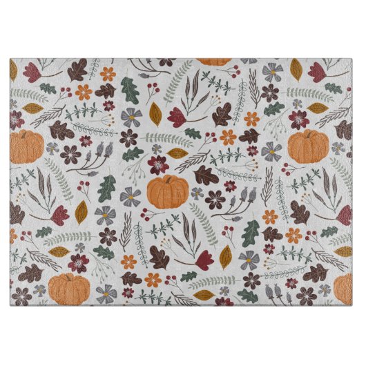 Kürbis-Muster Schneidebrett (Vorderseite)