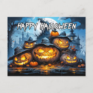 Kürbis nach dunklem glücklichen Halloween zu täusc Postkarte