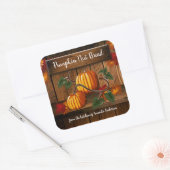 Kürbis-Nut-Brest-Siegel Quadratischer Aufkleber (Umschlag)