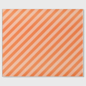 Kürbis-orange und diagonale Streifen Geschenkpapier (Flach)