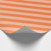 Kürbis-orange und diagonale Streifen Geschenkpapier (Ecke)