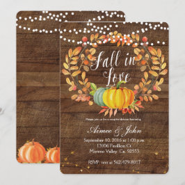 Kürbis-Paarduschen-Einladungskarte Einladung