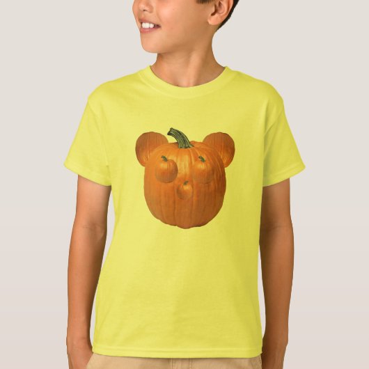 Kürbis-Panda-Täuschungs-Halloween-Monster T-Shirt (Vorderseite)