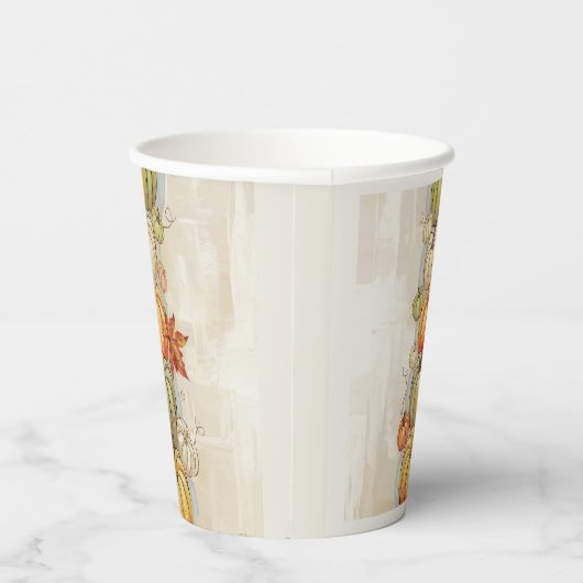 Kürbis Pappbecher (Rechts)