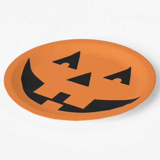 Kürbis-Pappteller Pappteller (Schrägansicht)