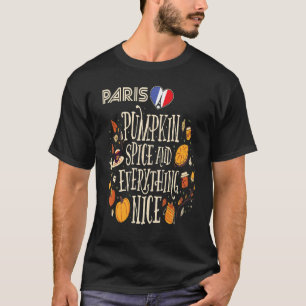 Kürbis Paris Herbst Eiffelturm Herbst in Frankreic T-Shirt