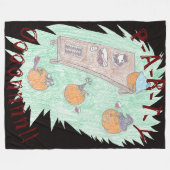 Kürbis Party! Fleecedecke (Vorderseite (Horizontal))