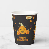 Kürbis-Party Pappbecher (Rückseite)