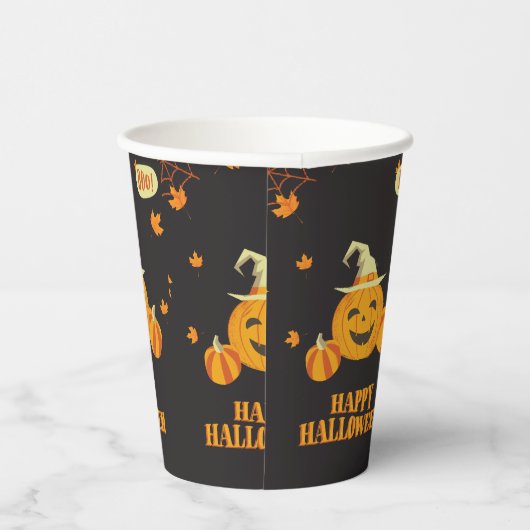 Kürbis-Party Pappbecher (Rechts)