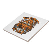 Kürbis-Patch-Halloween-Mütze-Sonnenbrille coolster Fliese (Seite)