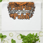 Kürbis-Patch-Halloween-Mütze-Sonnenbrille coolster Geschirrtuch (Gefaltet)