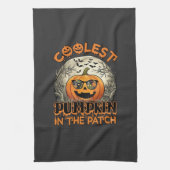 Kürbis-Patch-Halloween-Spooky-Sonnenbrille_ Geschirrtuch (Vertikal)
