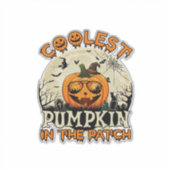 Kürbis-Patch-Sonnenbrille Hexenhut Halloween Aufkleber (Vorderseite)