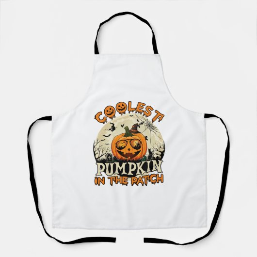 Kürbis-Patch-Sonnenbrille Hexenhut Halloween cool Schürze (Vorderseite)