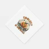 Kürbis-Patch-Sonnenbrille Hexenhut Halloween cool Serviette (Ecke)