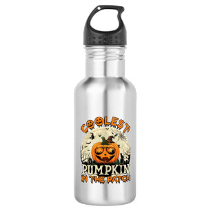 Kürbis-Patch-Sonnenbrille Hexenhut Halloween Edelstahlflasche