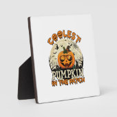 Kürbis-Patch-Sonnenbrille Hexenhut Halloween Fotoplatte (Vorderseite)