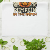 Kürbis-Patch-Sonnenbrille Hexenhut Halloween Geschirrtuch (Gefaltet)