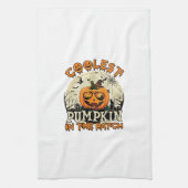 Kürbis-Patch-Sonnenbrille Hexenhut Halloween Geschirrtuch (Vertikal)