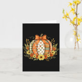 Kürbis-Patchwork-Blume Thanksgiving Herbst Karte (Gelbe Blume)