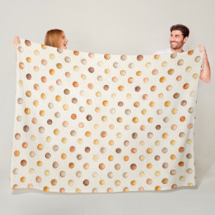 Kürbis-Pfirsich-Latte-Punkte Fleecedecke