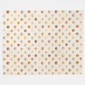 Kürbis-Pfirsich-Latte-Punkte Fleecedecke (Vorderseite (Horizontal))