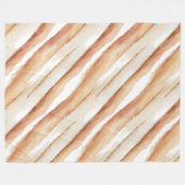Kürbis Pfirsich Latte Streifen   Fleecedecke (Vorderseite (Horizontal))