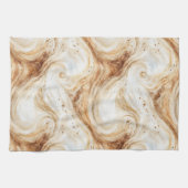 Kürbis-Pfirsich-Latte-Swirls Geschirrtuch (Horizontal)