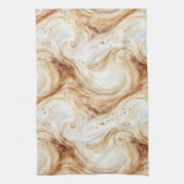 Kürbis-Pfirsich-Latte-Swirls Geschirrtuch (Vertikal)