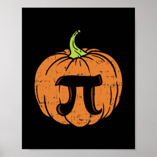 Kürbis-Pi-Mathe-Shirt Halloween Thanksgiving Pie D Poster
