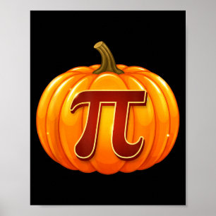 Kürbis Pi, Pi-Symbol Kürbis Pi Tag Halloween-Matte Poster