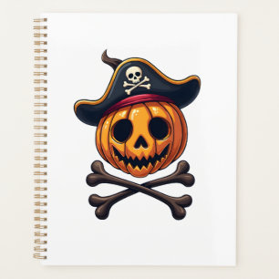 Kürbis-Pirat � Halloween-Totenkopf-Shirt Planer